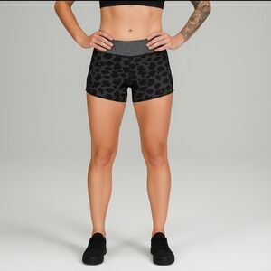 Lululemon Speed Shorts Sz 4 CHERRY Cheetah HTF